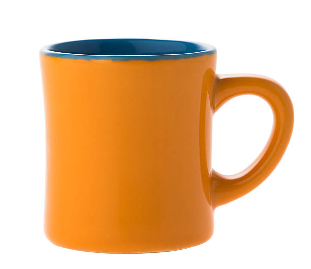 istock perfect orange coffee cup on white background 492415450
