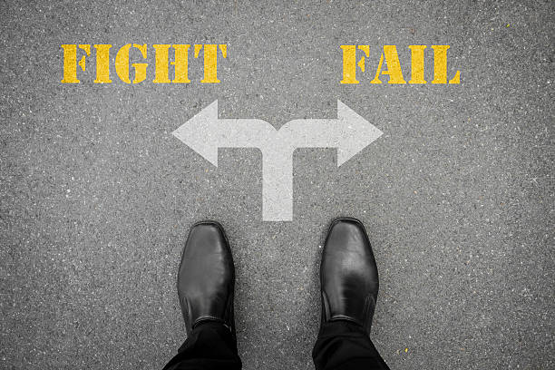 istock Decision to make at the cross road, fight or fail 492417872