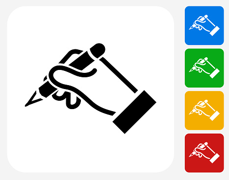 Construction Hands Icon. This 100% royalty free vector illustration features the main icon pictured in black inside a white square. The alternative color options in blue, green, yellow and red are on the right of the icon and are arranged in a vertical column.