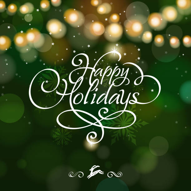 happy holidays starry background - happy holidays stock illustrations