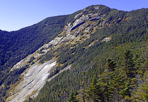 Alpine landscape near summit on a climb of Gothics Mountain, an Adirondack 