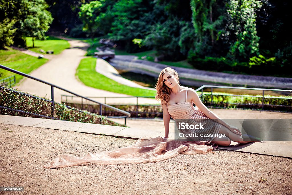 Sweet young woman in the summer park Beautiful young sensual woman in the summer park 2015 Stock Photo