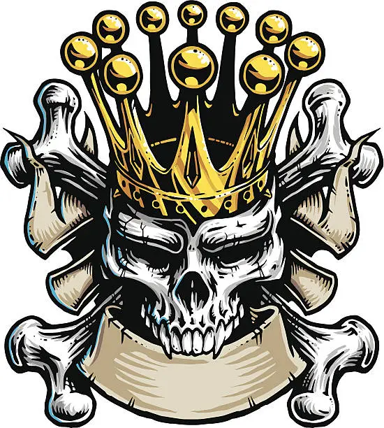 Vector illustration of Skull King