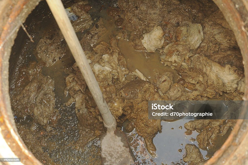 septic tank The contents of a pit Bathroom Stock Photo