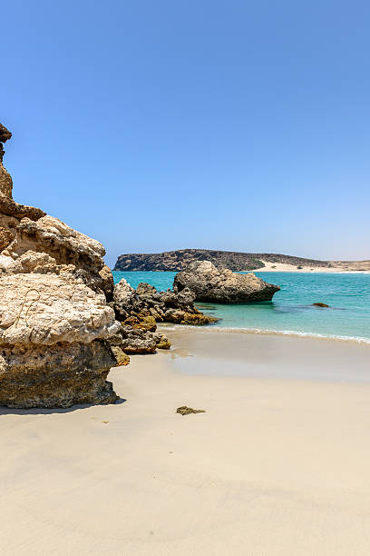 Beach at Wadi Darbat, Taqah (Oman) stock photo