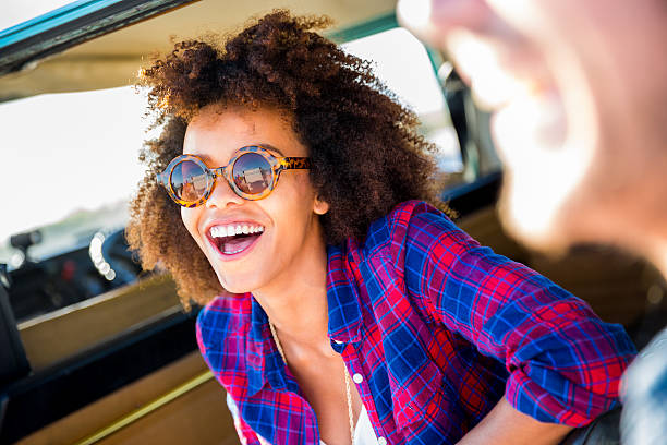 istock Woman laughing in camper van 492440889