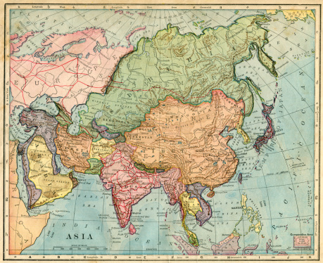 A map of Asia from 1896.