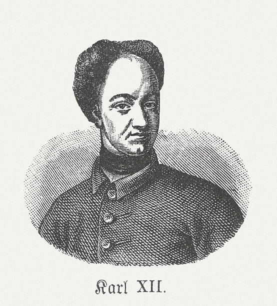 istock Charles XII (Karl XII.), Swedish king, wood  engraving, published in 1881 492441571
