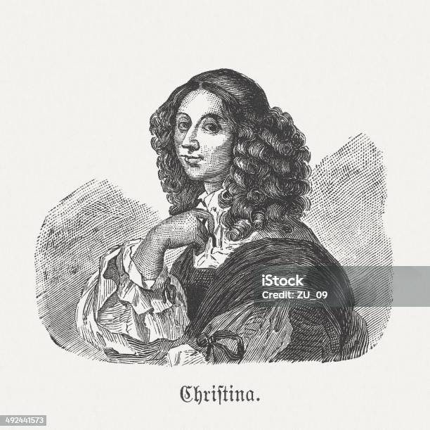 Christina Stock Vektor Art und mehr Bilder von Christina - Schwedische Königin - Jahrgang 1626 - Christina - Schwedische Königin - Jahrgang 1626, Schweden, Asiatischer Holzschnitt