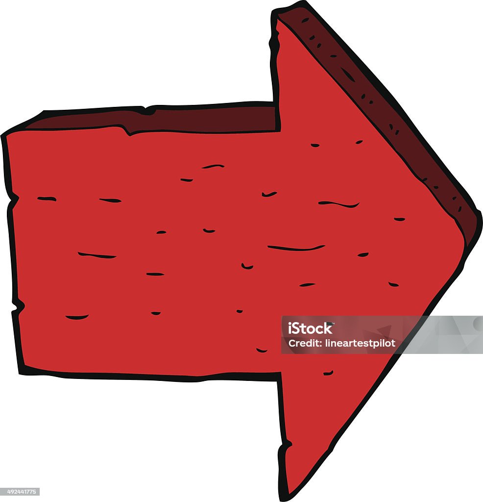 Pointing Sign Cartoon Cartoon Pointing Arrow Sign Stock Illustration - Download Image Now ...