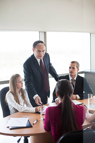 istock Business man speaking in meeting 492444413