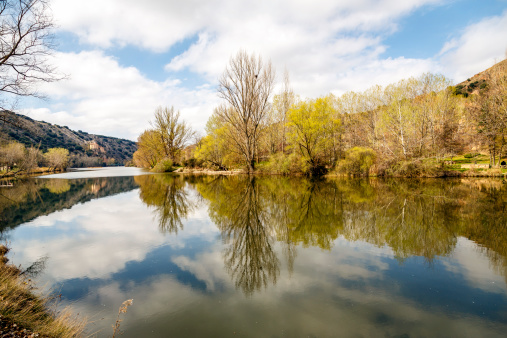 Catholic Hermitage of San Saturio built in the mountainside in Soria, Castilla y Leon, Spain.