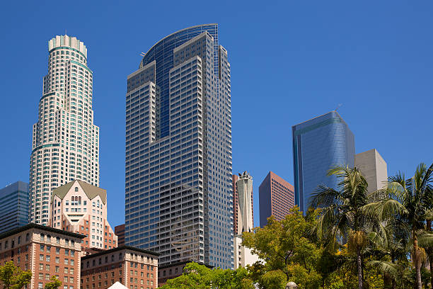 istock LA Downtown Los Angeles Pershing Square palm tress 492444973
