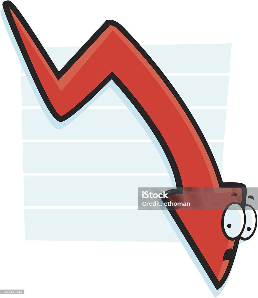 Negative Line Graph Cartoon Image Cartoon Graph Stock Illustration - Download Image Now - Cartoon, Chart ...