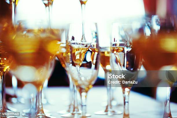 Celebration Abstract Picture Of Champagne Glasses Stock Photo - Download Image Now