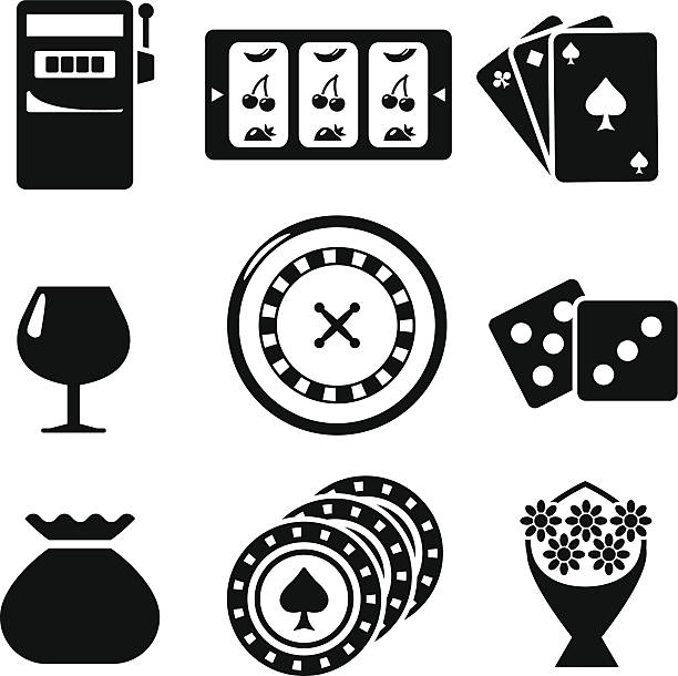 Set icons of casino Set icons of casino isolated on white. This illustration - EPS10 vector file. dibs stock illustrations