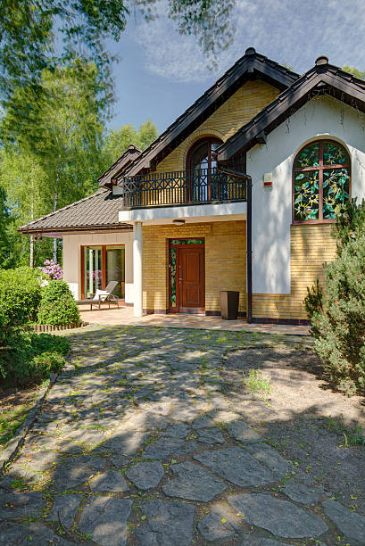 istock Road to luxury detached house 492449626