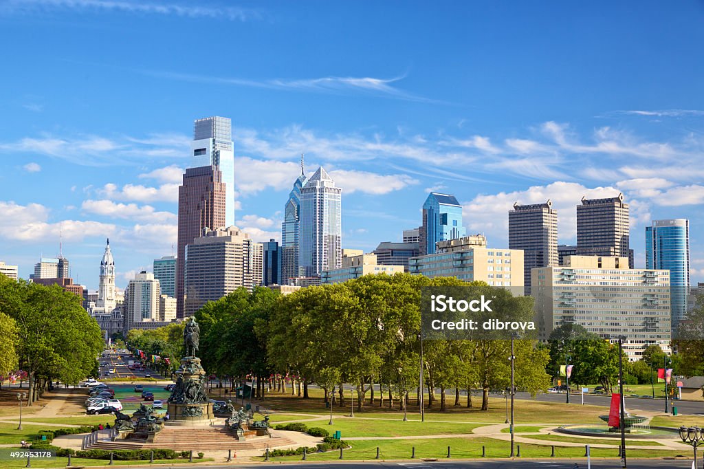 Philadelphia downtown Philadelphia downtown skyline, Pennsylvania, United States Philadelphia - Pennsylvania Stock Photo