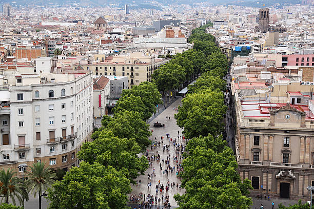 istock Barcelona La Rambla Skyline 492453994