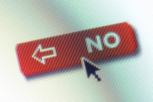 istock NO computer monitor button with mouse arrow 492457360