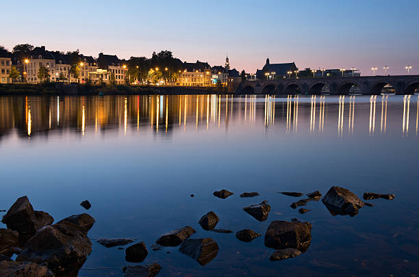 istock Maastricht across the river by night 492458982