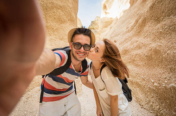 istock Young couple take a selfie 492459888