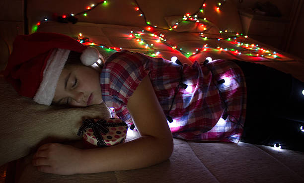 istock Girl in new year night 492463240