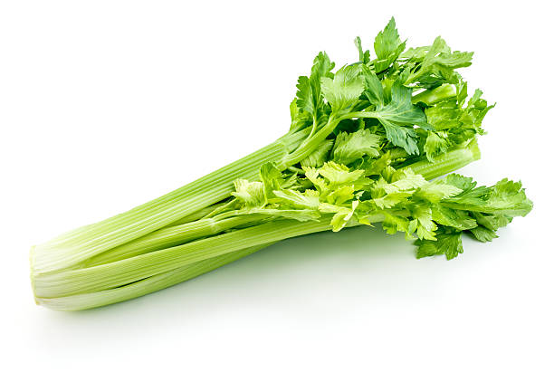 Fresh celery isolated on white background Fresh celery isolated on white background stick plant part photos stock pictures, royalty-free photos & images