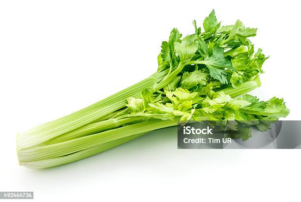 Fresh Celery Isolated On White Background Stock Photo - Download Image Now - Celery, Cut Out, White Background