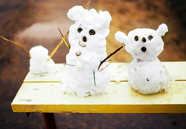 snow sculptures of animals