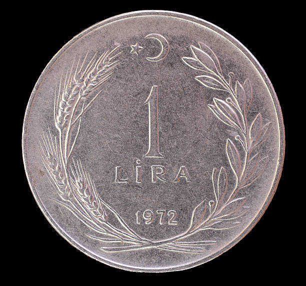 istock One old Turkish lira coin, 1972 492484402