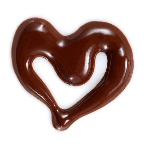 istock Chocolate heart isolated on white background 492485218