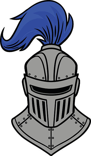 Knight Front View Stock Illustration - Download Image Now - Knight -  Person, Cartoon, Sports Helmet - iStock