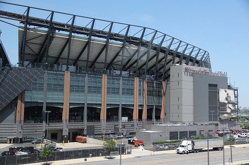 Philadelphia, United States - June 12, 2013: Lincoln Financial Field stadium in Philadelphia. It is the home stadium for NFL team Philadelphia Eagles and Temple Owls university football team.