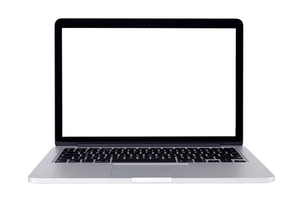 macbook pro - apple macintosh laptop computer isolated stock-fotos und bilder