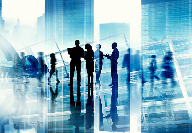 istock Silhouette People Discussion Meeting Cityscape Team Concept 492494658