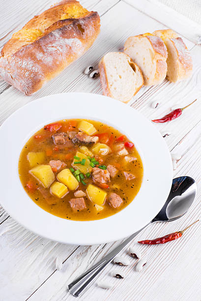 istock Hungarian goulash with beans and peppers 492498721