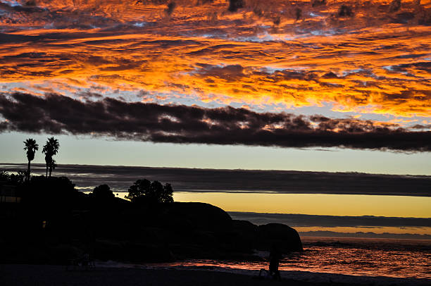 Sunset at Clifton Beach - Cape Town, South Africa Stunning sunset shot of Clifton Beach - Cape Town, South Africa. clifton stock pictures, royalty-free photos & images