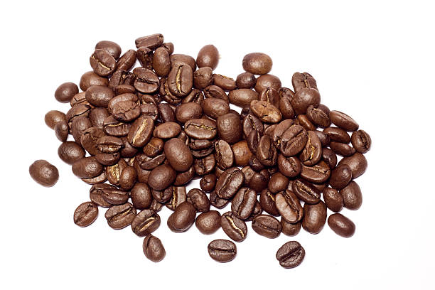 istock Roasted brown coffee beans isolated on white background 492500255