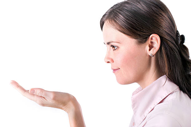 istock Woman holding something on the palms. 492500433