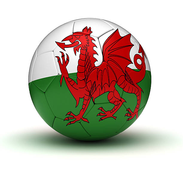 jogador de futebol - welsh flag welsh culture flag green - fotografias e filmes do acervo