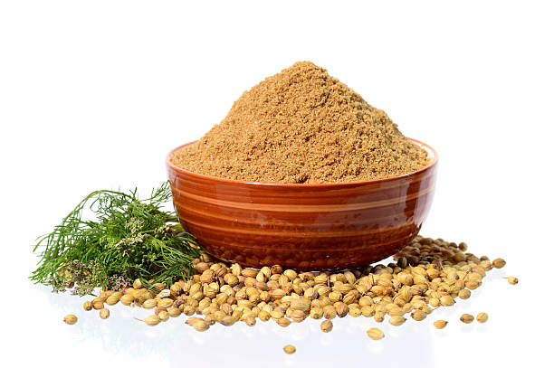 istock Coriander seeds, Fresh Coriander and Powdered coriander 492507736