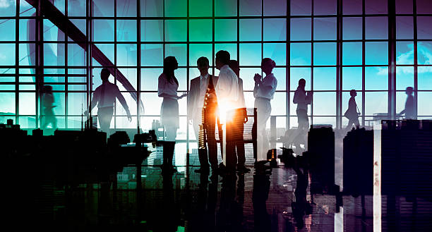istock Silhouette Business Corporate Connection Meeting Concept 492507782