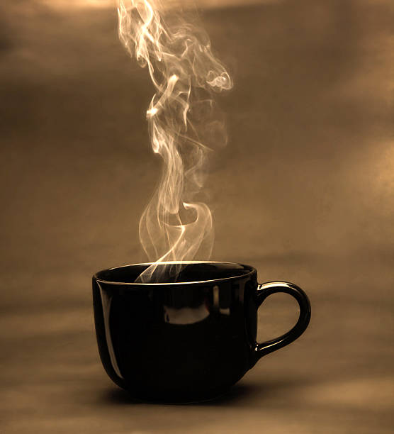 istock warm drink black cup , vintage brown color tone 492508098