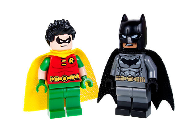 batman lego minifigure - batman imagens e fotografias de stock