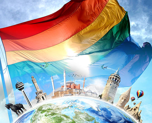 gay pride-türkei-szene - protest turkey istanbul europe stock-fotos und bilder
