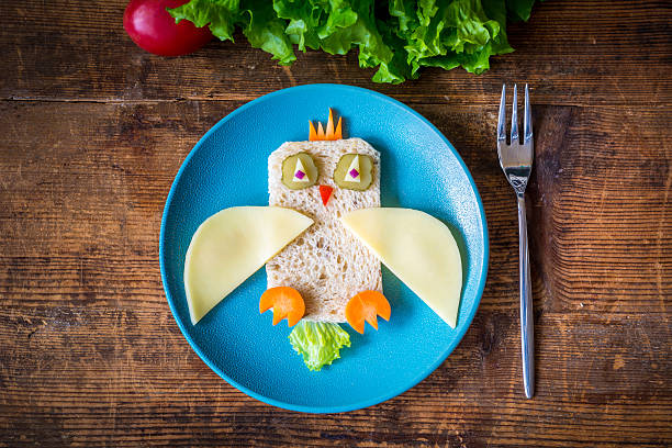 istock Funny sandwich on plate for kids 492519248