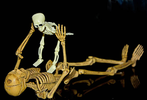 istock Still Life Concept Man Skeleton and Child Skeleton 492520940
