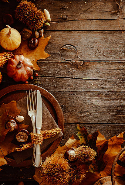 cena del día de acción de gracias - harvest supper fotografías e imágenes de stock