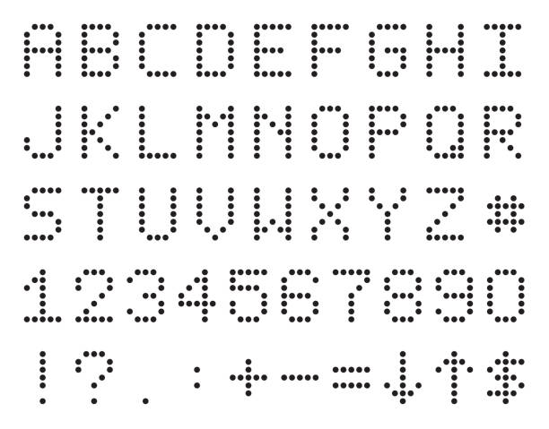 pixel или доска почета в виде букв, цифр и символов - 4 h stock illustrations